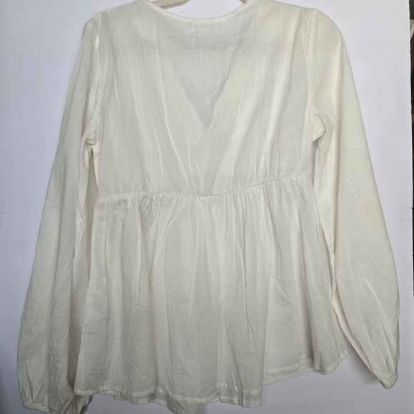 VENUS (NWOT)White Embroidered Blouse.Sz 10 - Picture 10 of 10